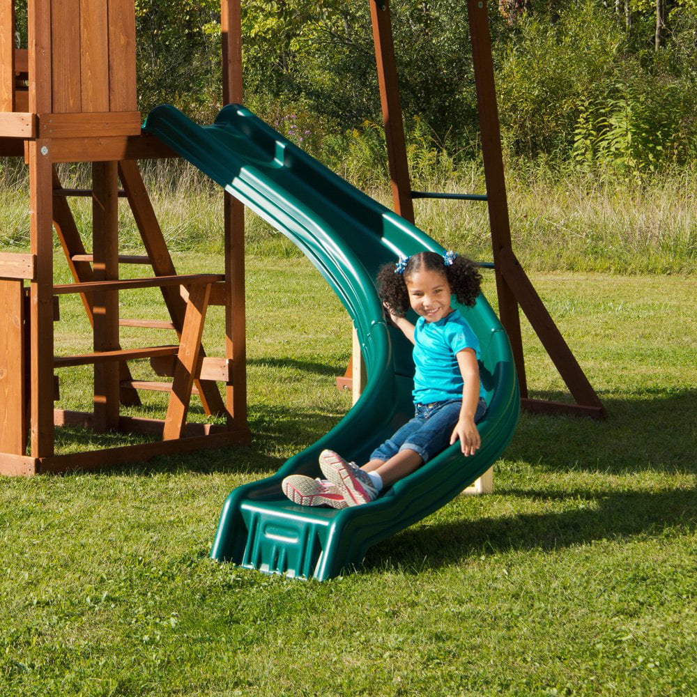 Swing-N-Slide 5 Foot Side Winder Slide with Lifetime Warranty， Green