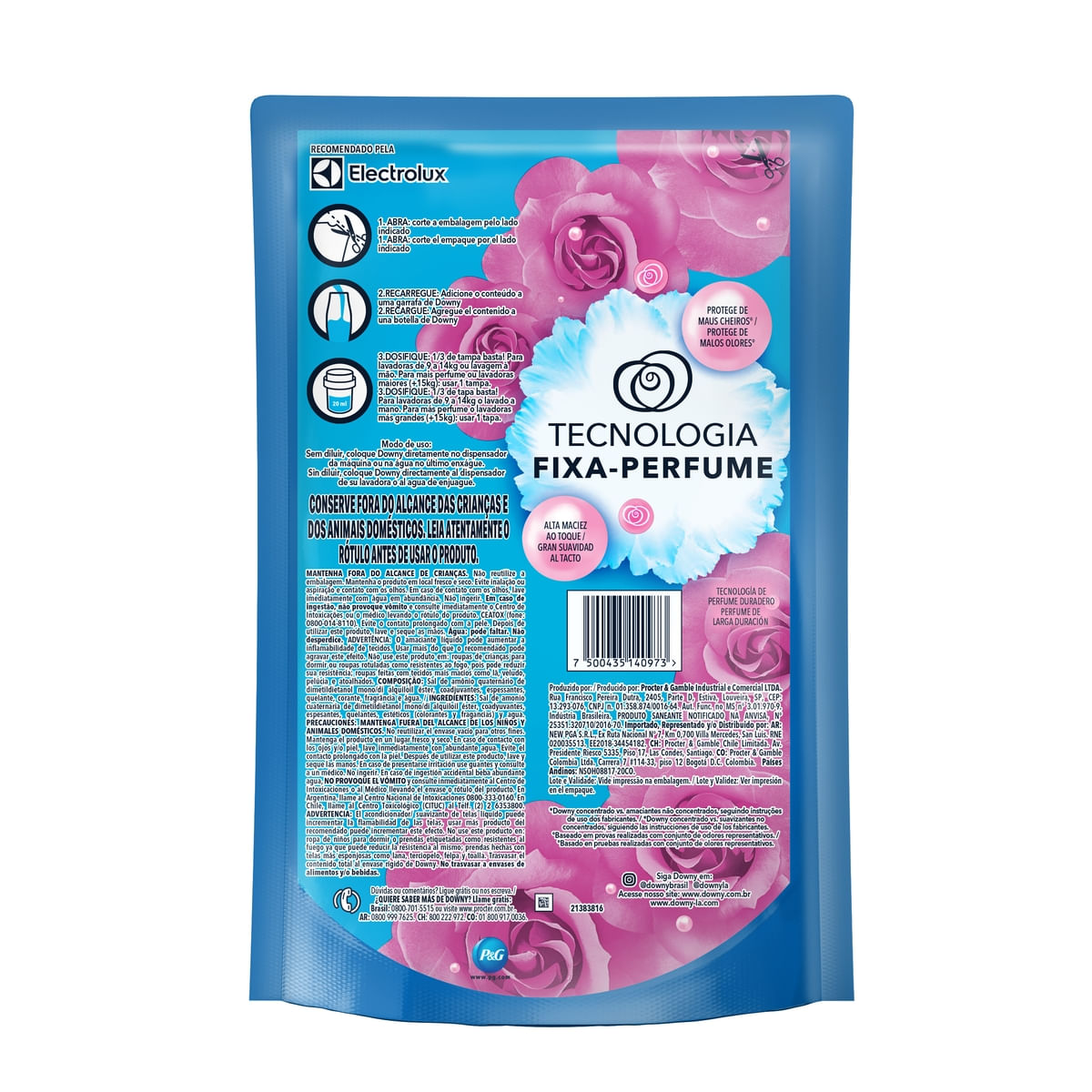 Amaciante De Roupa Concentrado Brisa De Verao Downy Sache 1,6l