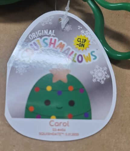 Squishmallow Christmas clips Carol the Christmas Tree 3.5''