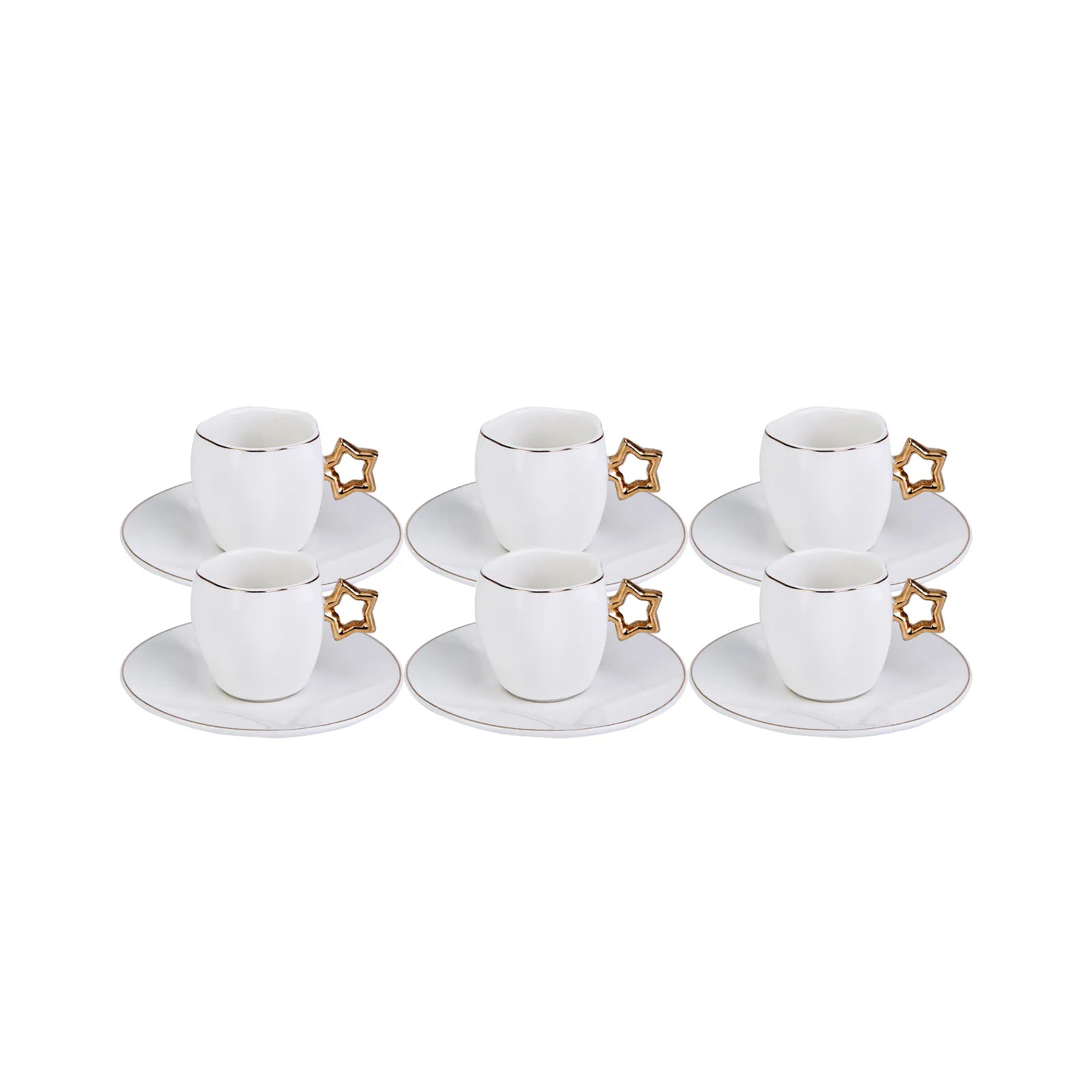 Karaca Star Set Of 6 Coffee Cups 153.03.07.8726