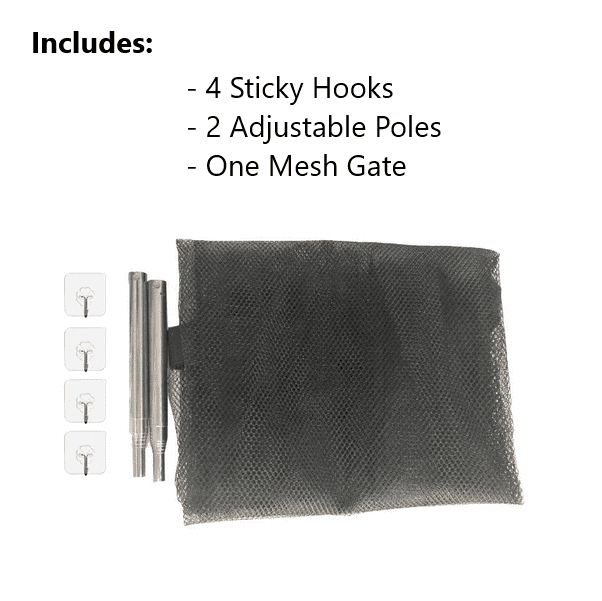 Adjustable Nylon Mesh Pet Gate - Dimensions 28 Inches X 70 Inches