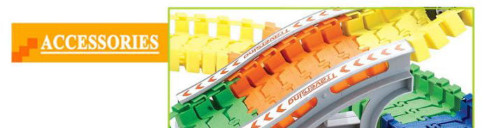 Magic Track Car Flexible with Lift Create Your Own Track 120 Pcs