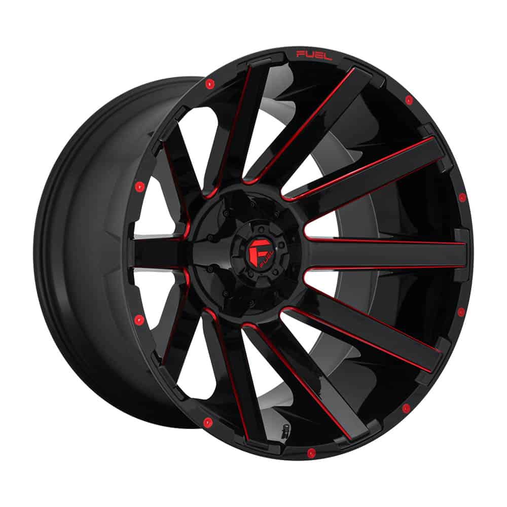 Fuel 1PC D643 CONTRA D643 20X10 8X180 GL-BLK-RTTC -18MM