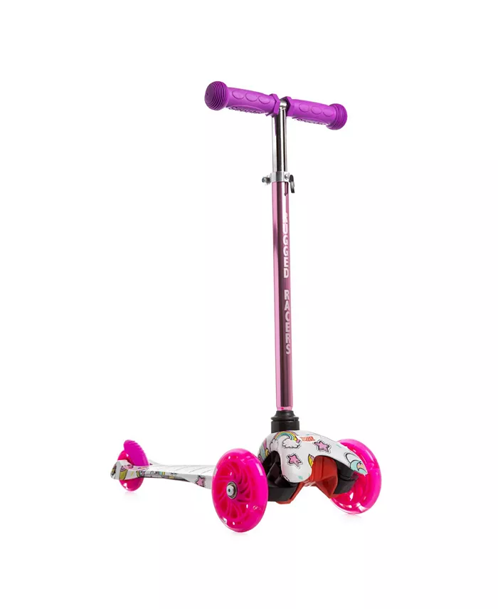 Rugged Racers Kids Scooter with Unicorn Print Design
