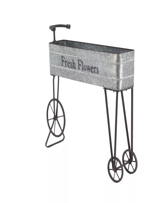 Rosemary Lane Farmhouse Iron and Aluminum Bicycle Planter