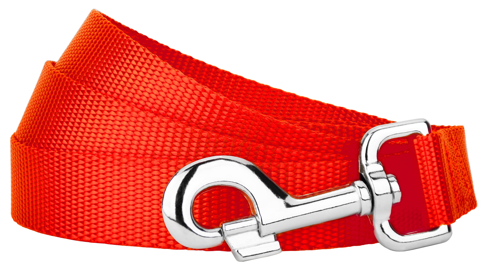 Country Brook Petz® 3/4 inch Nylon Dog Leash - Hot Orange， 6 Foot