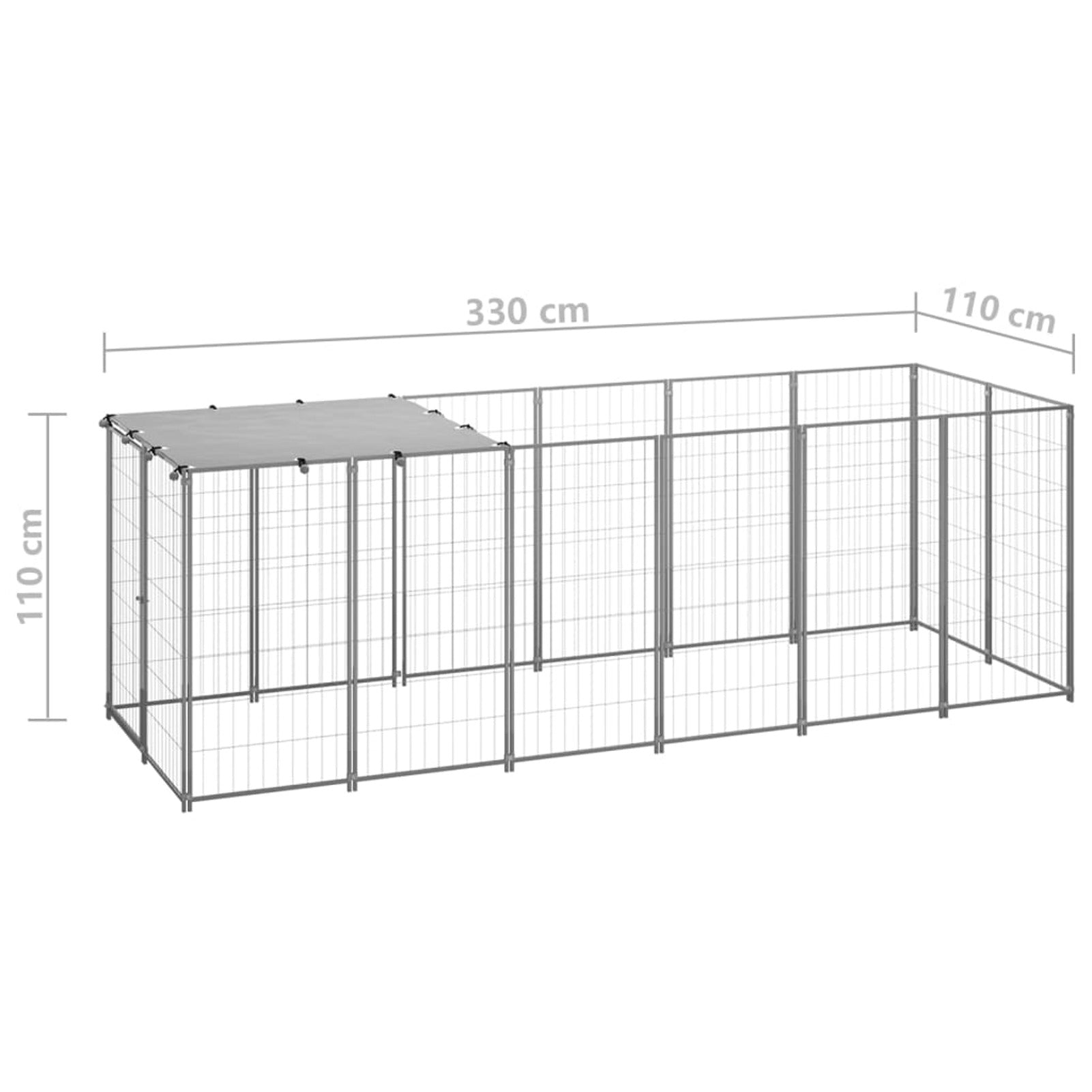 Carevas Dog Kennel Silver 129.9
