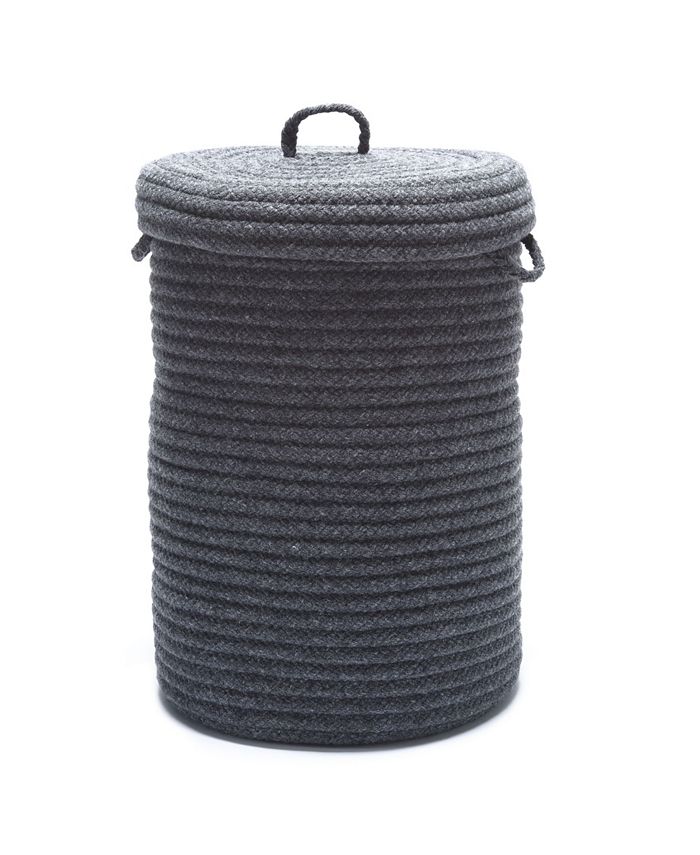 Colonial Mills Wool Blend Braided Hamper with Lid