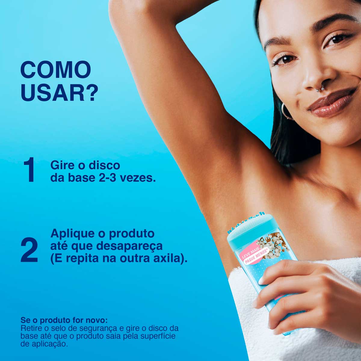Antitranspirante Gel Secret Powder Protect Cotton 73g Leve Mais Pague Menos