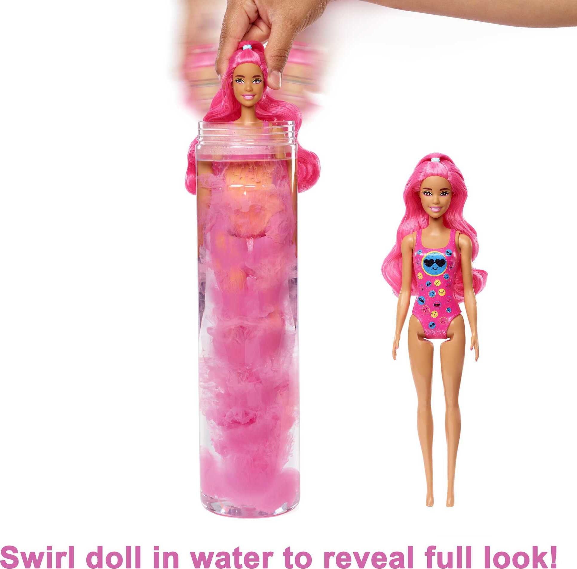 Barbie Color Reveal Neon Tie-Dye Fashion Doll with Accessories & Color Change (Styles May Vary)