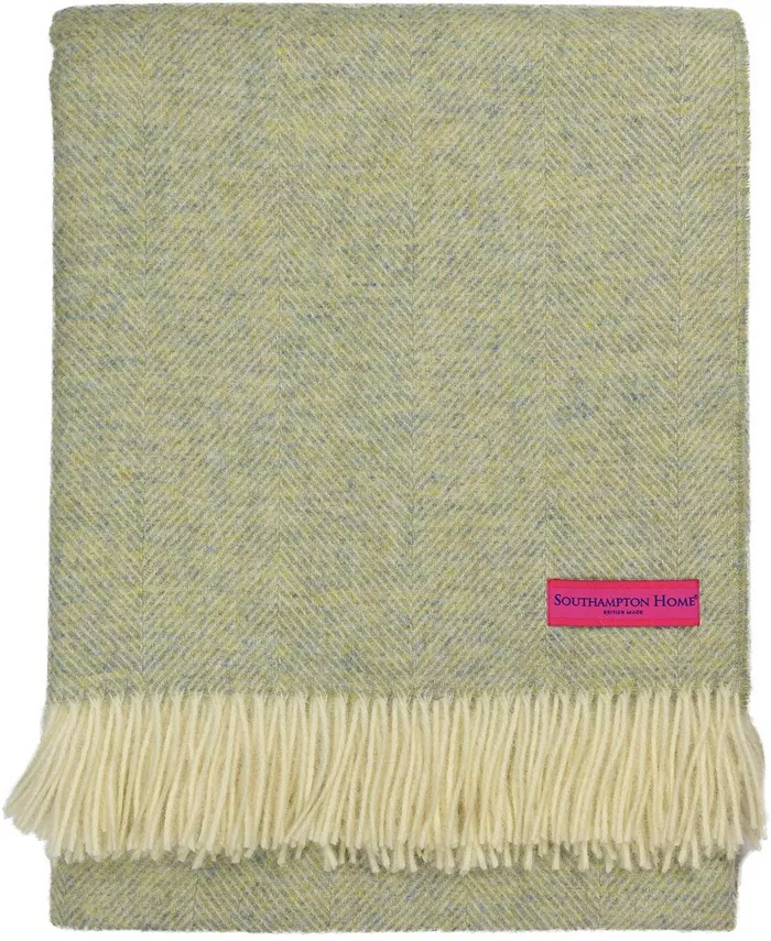 Southampton Home Wool Herringbone Throw