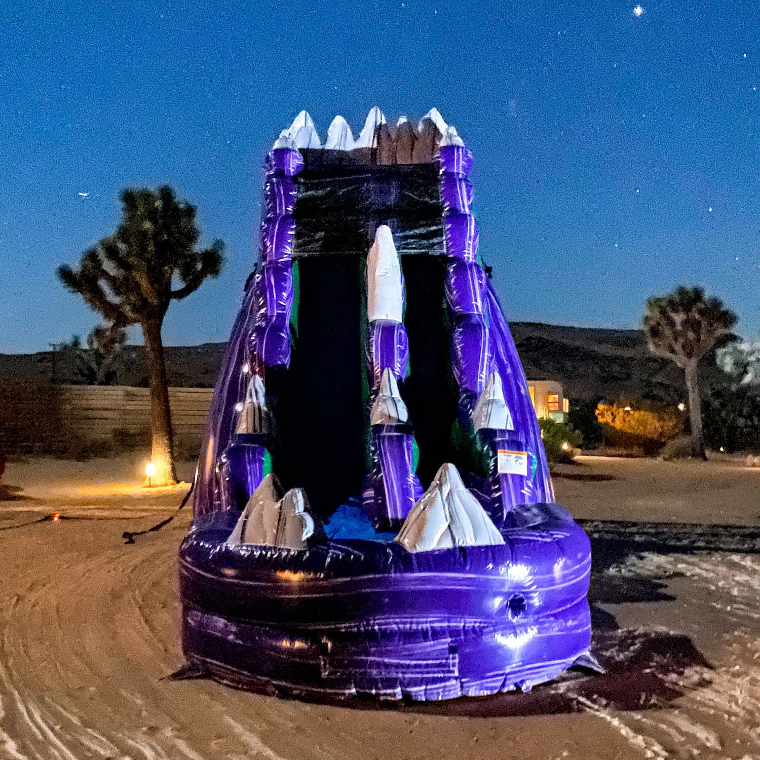 JumpOrange Dark Night Commercial Grade Inflatable Water Slide with Splash Pool | for Adults and Kids | Includes Blower， Stakes and Storage Bag | 19-Foot Tall x 36-Foot Long x 15-Foot Wide