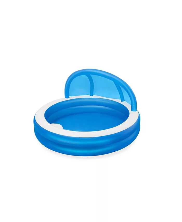 WOWMAZING Bestway H2OGO! Summer Days Inflatable Family Pool with UV Careful Sunshade