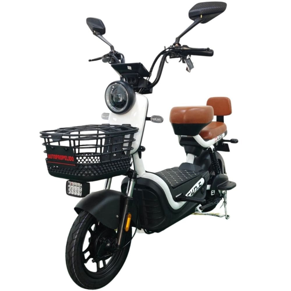 Bicicleta Scooter Elétrica 600W Alarme Eko-5 Branca Duos