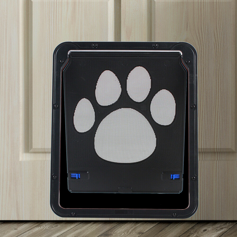 CNCEST 9.45*11.42 inch Pet Cat Puppy Dog Magnetic Lock Safe Anti-Bite Flap Door Animal Gate Large