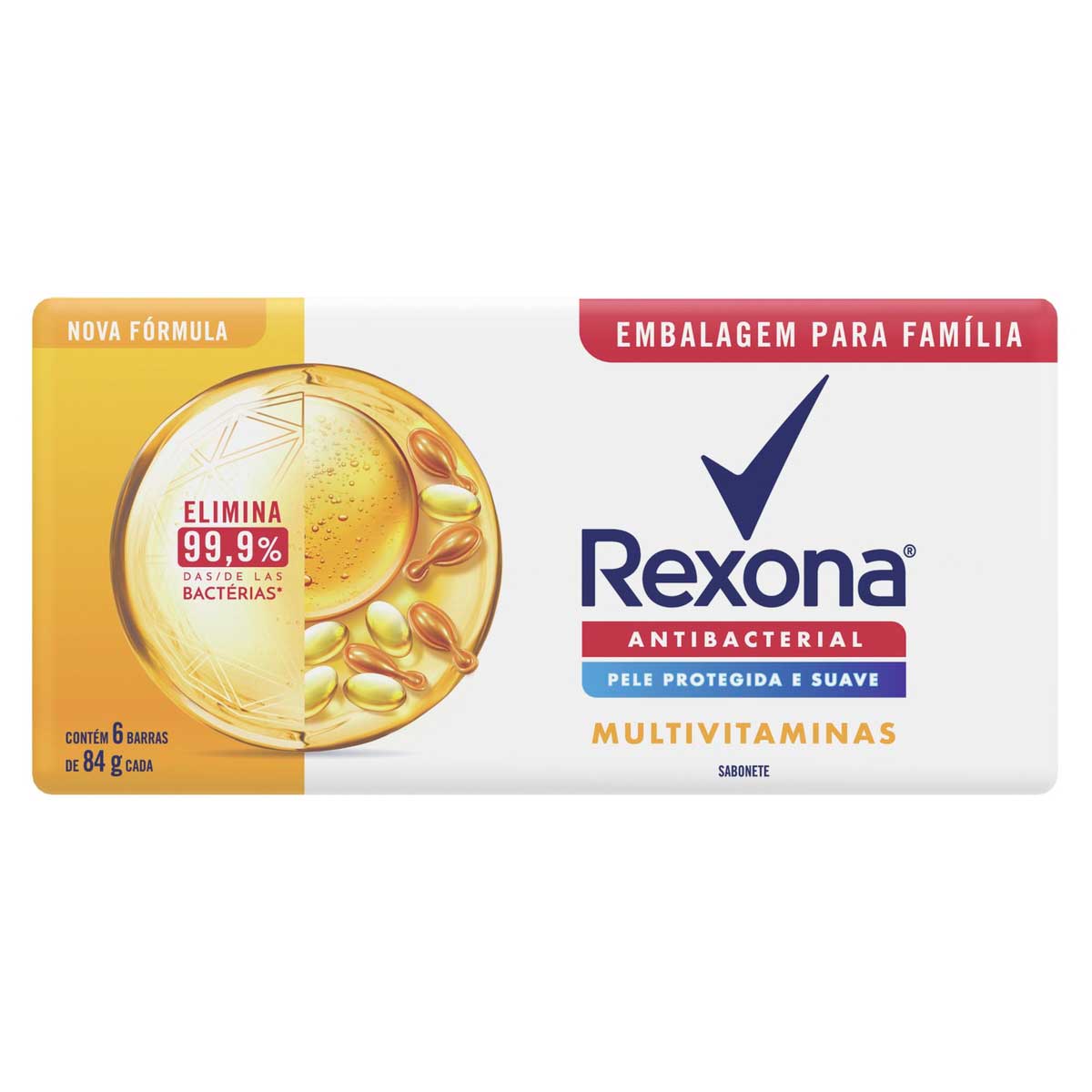 Sabonete em Barra Rexona Multivitaminas 84g 6 barras
