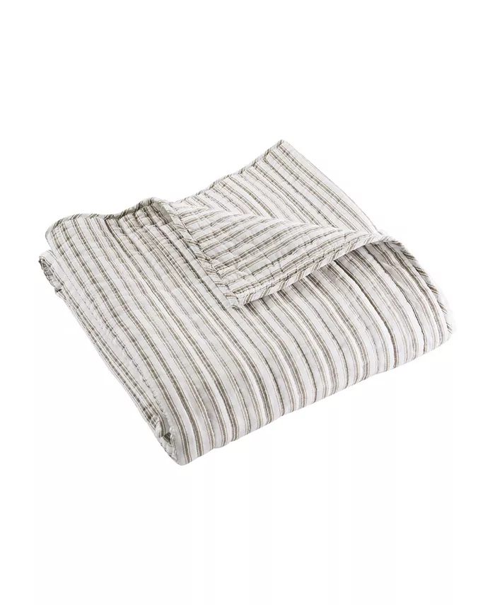 Levtex Home Tobago Stripe Quilted Reversible Throw， 50