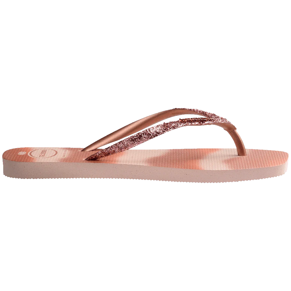 Chinelo Havaianas Slim Square Glitter Party