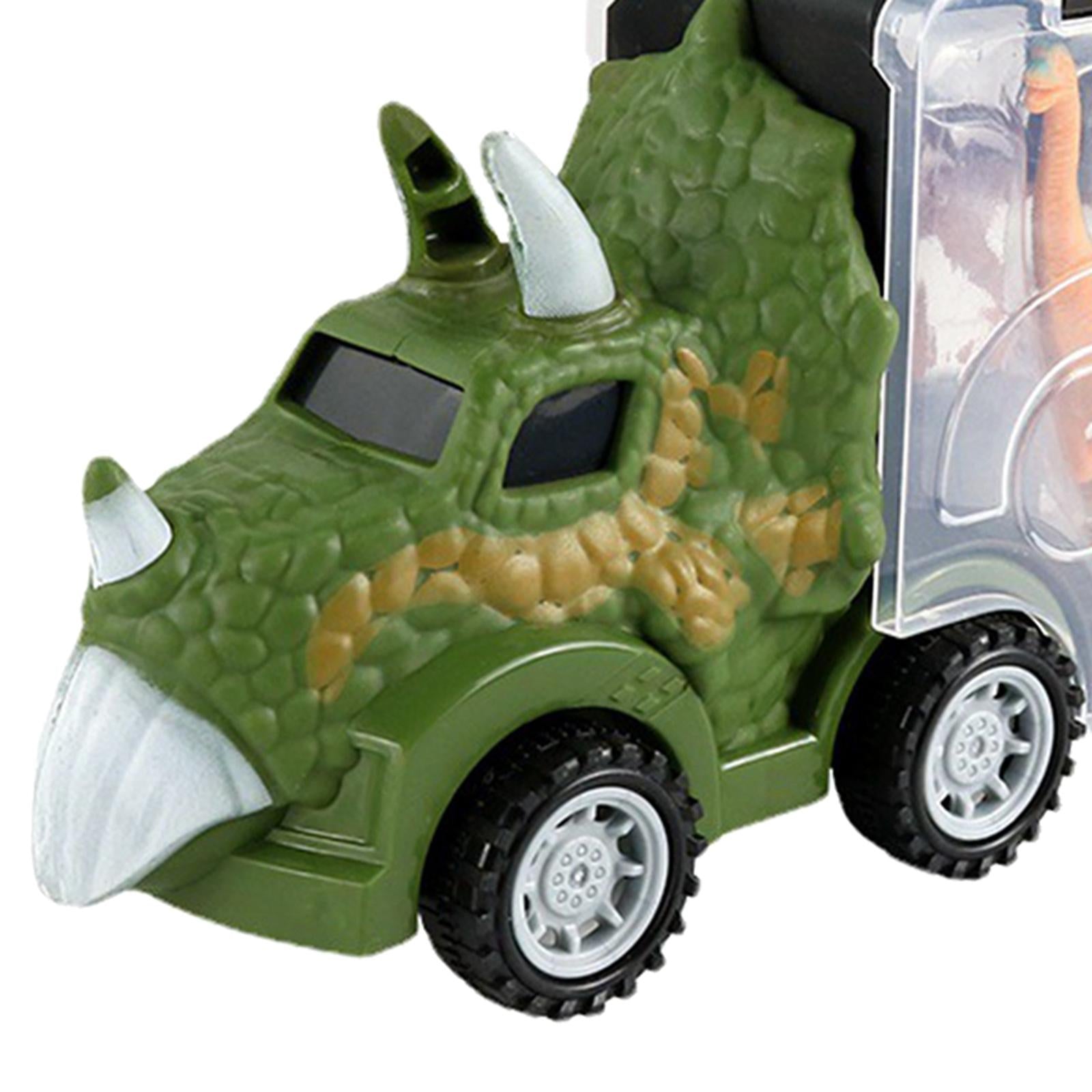 Dinosaur Truck Toy Dinosaur Toy Vehicle Carrier Collectibles Gift Dinosaur Figures Educational Toy for Toddlers Boys Kids - Triceratops