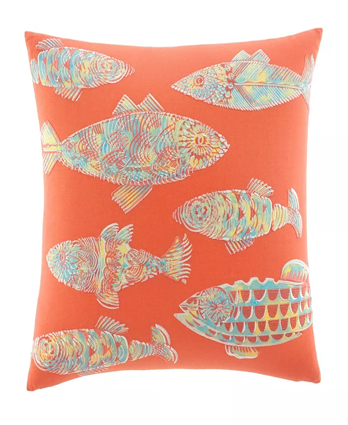 Tommy Bahama Home Tommy Bahama Batic Fish Sunset Orange Throw Pillow