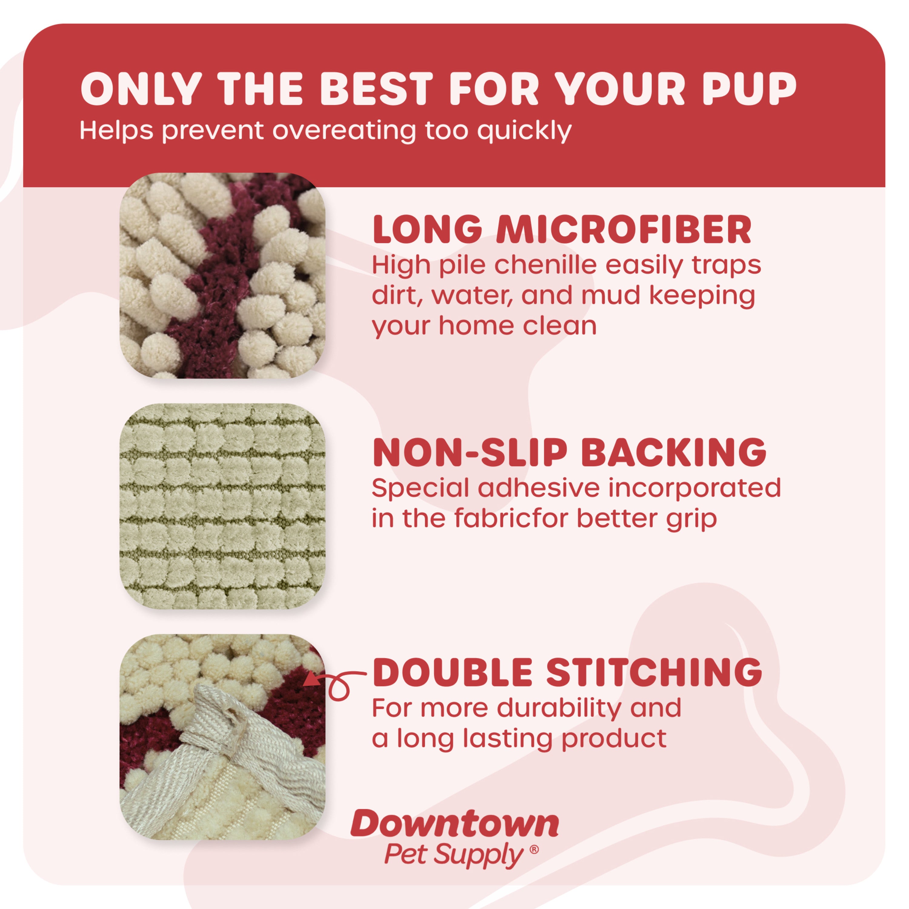 My Doggy Place Dog Mat for Muddy Paws， Washable Dog Door Mat， Oatmeal， M