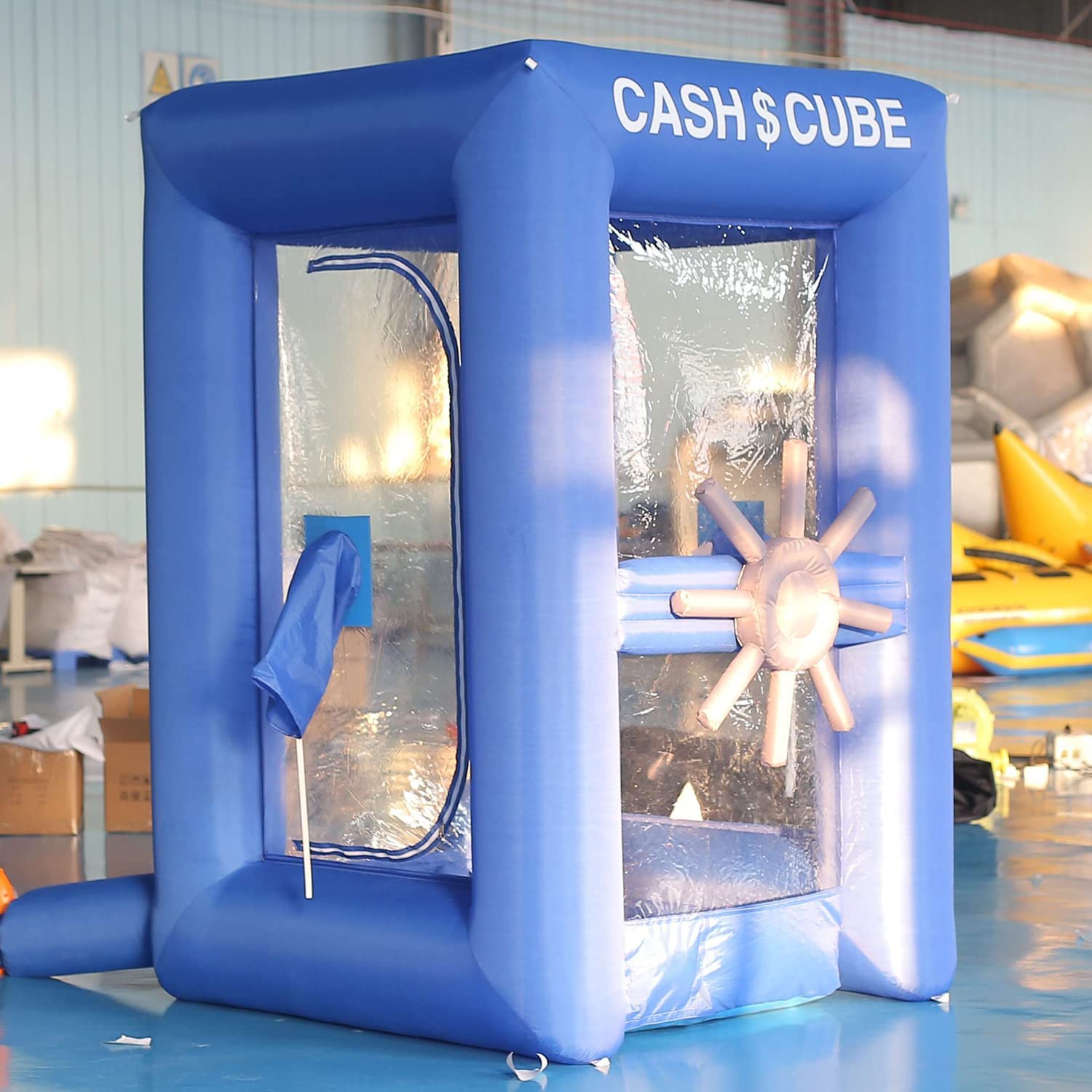 SAYOK Inflatable Cash Cube Booth Inflatable Money Grab Machine for Business Advertising Event Promotion(NO BLOWERS Include)