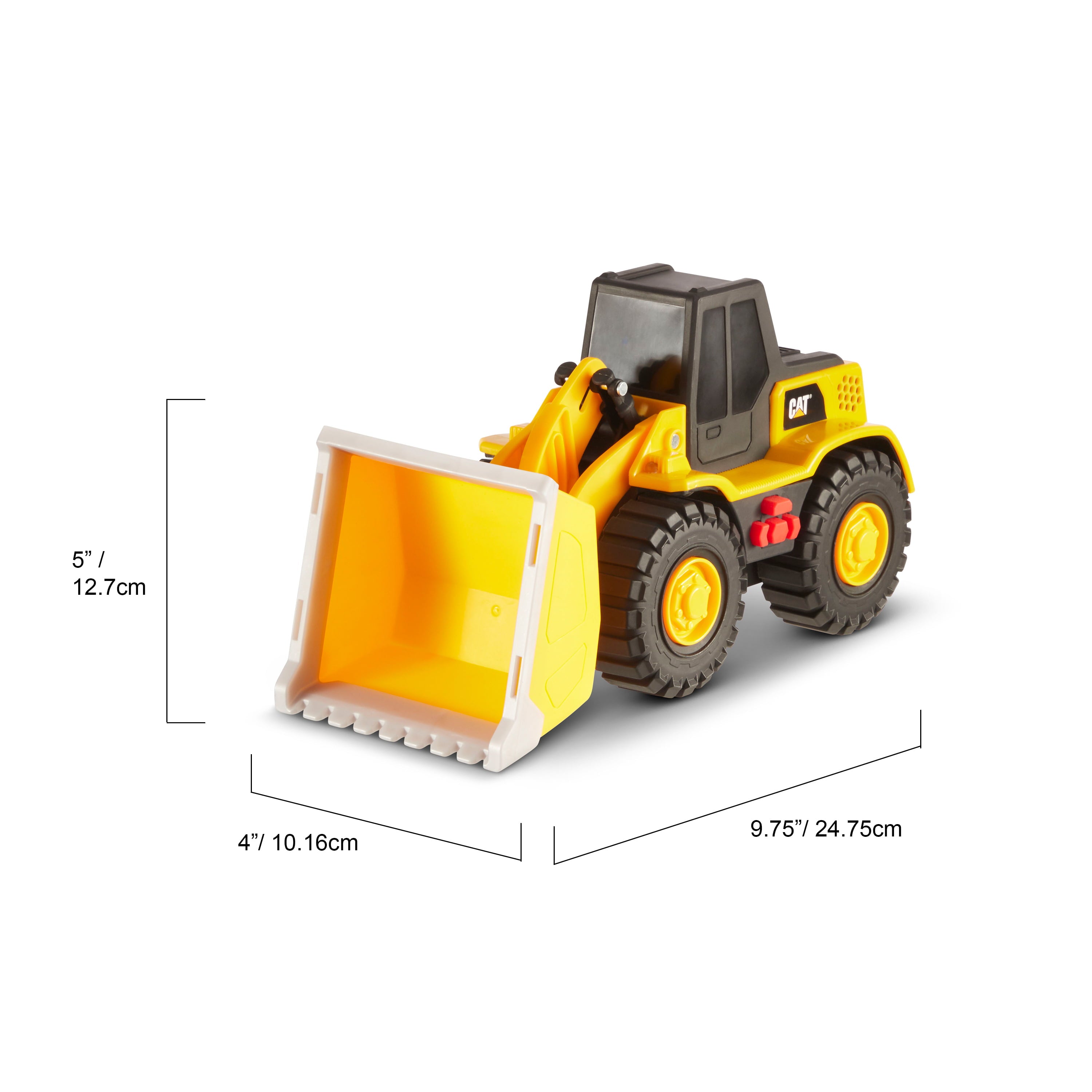 Cat Tough Machines Light and Sound Toy Vehicle Set Including Bonus Hard Helmet. Includes Cat Officially Licensed Dump Truck and Front End Loader.