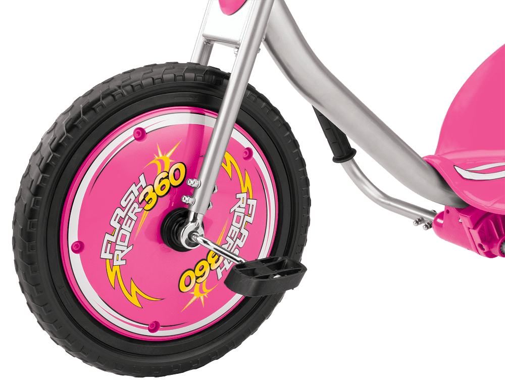Razor FlashRider 360 Tricycle with Sparks - Pink， 16