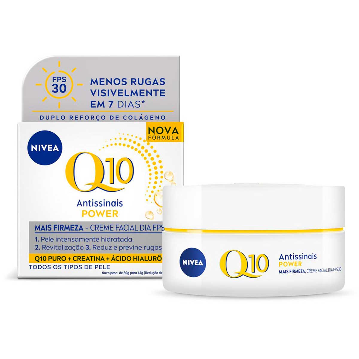 Creme Facial Antissinais NIVEA Q10 Power Dia FPS 30 47g