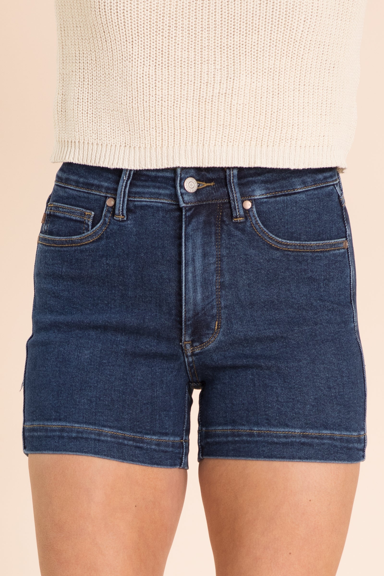 Judy Blue Dark Wash Tummy Control Short