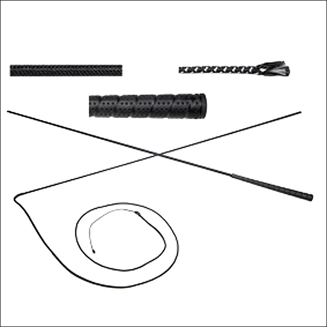 65'' HILASON WESTERN HORSE RIDING TACK LUNGE WHIP LASH BLACK