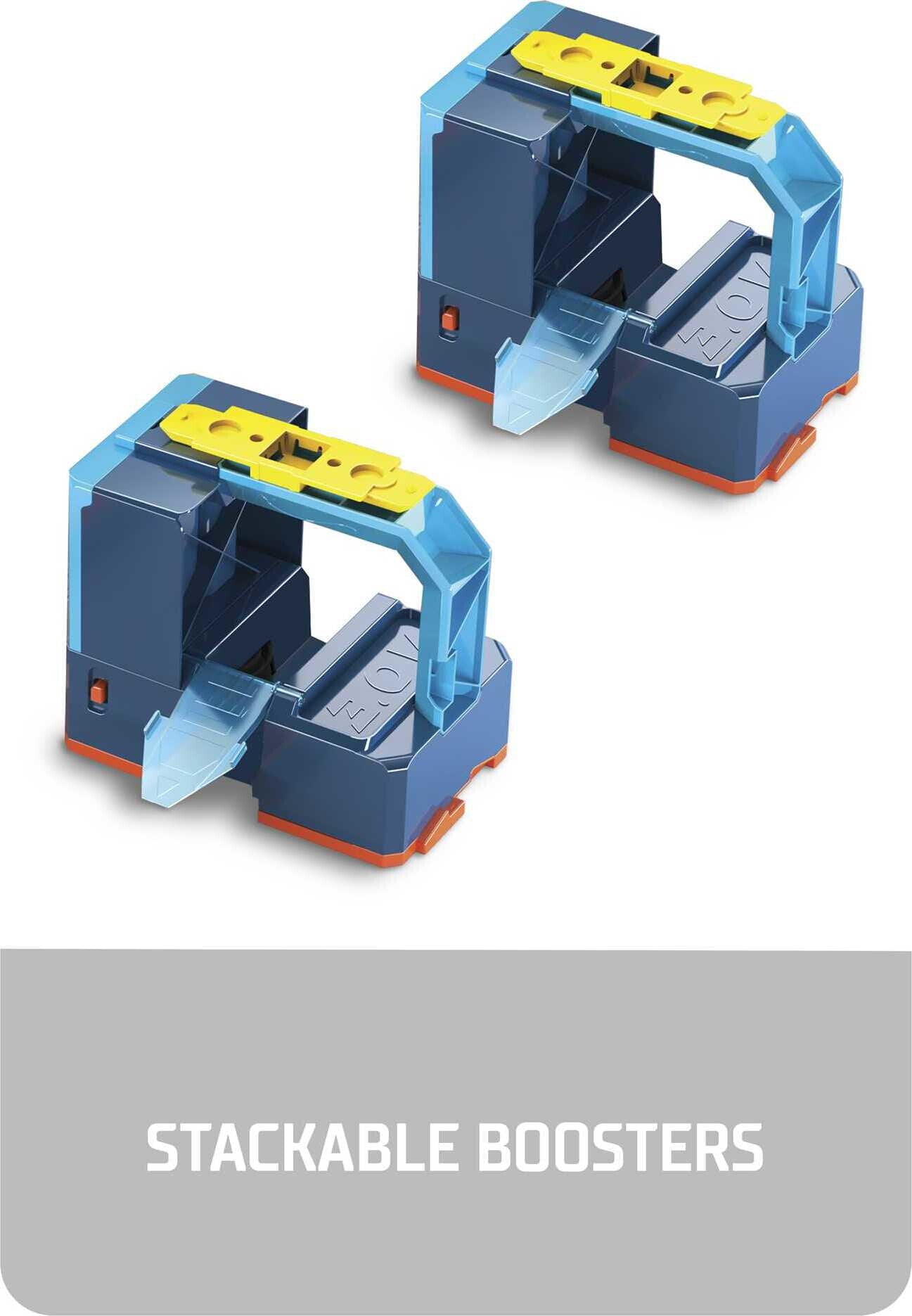 Hot Wheels Track Builder Unlimited Ultra Boost Kit Track Set， Motorized Boosters and Toy Car