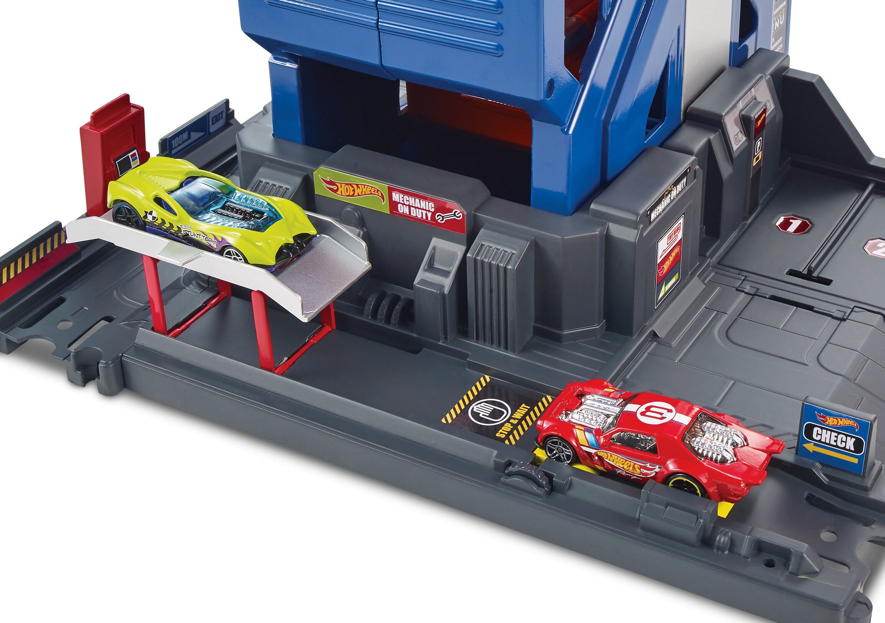 Hot Wheels Mega Garage Toy Car Track and Playset， Stores 35+ 1:64 Scale Vehicles