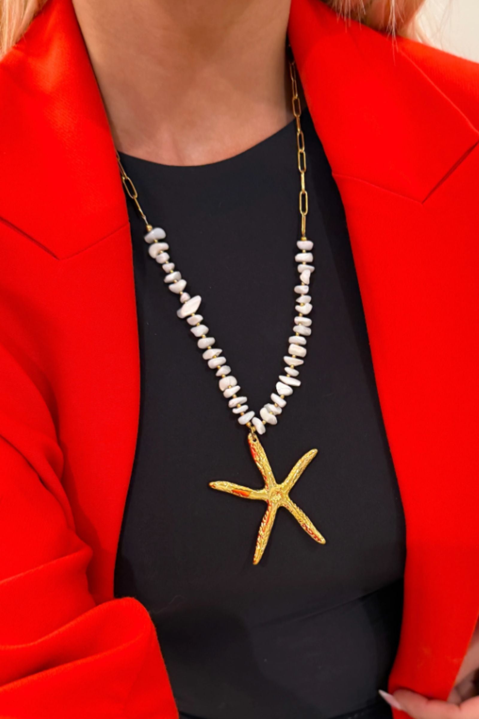 PRE-ORDER XL Starfish Necklace apx 4/30