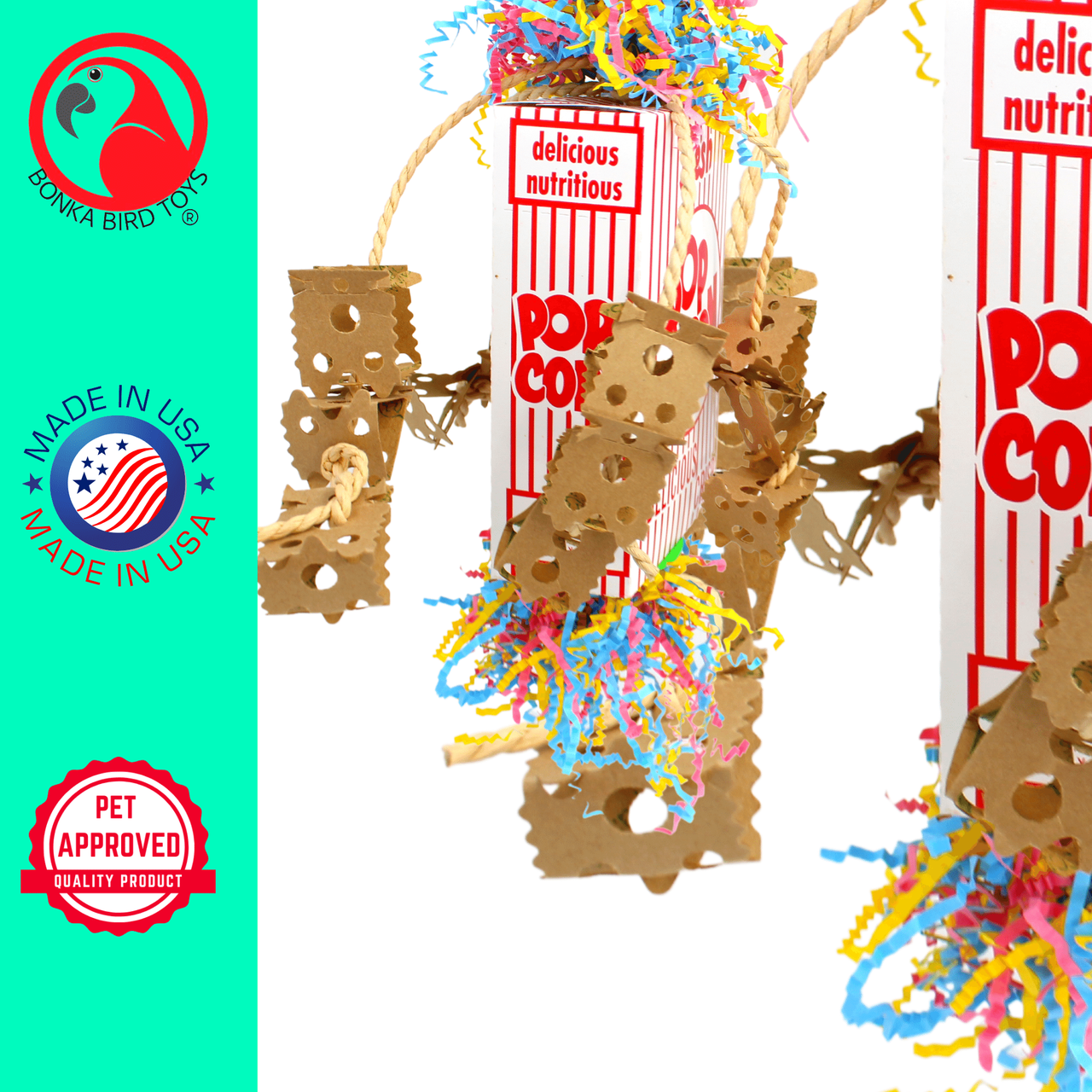 Bonka Bird Toys 2318 Popcorn Explosion Medium Large Bird Toy