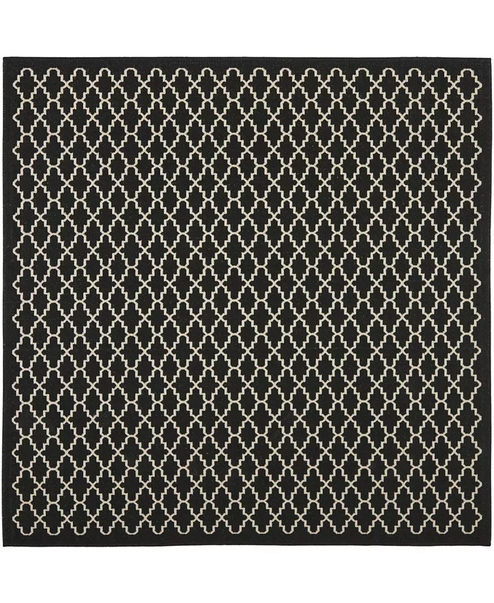 Safavieh Courtyard Black and Beige 7'10