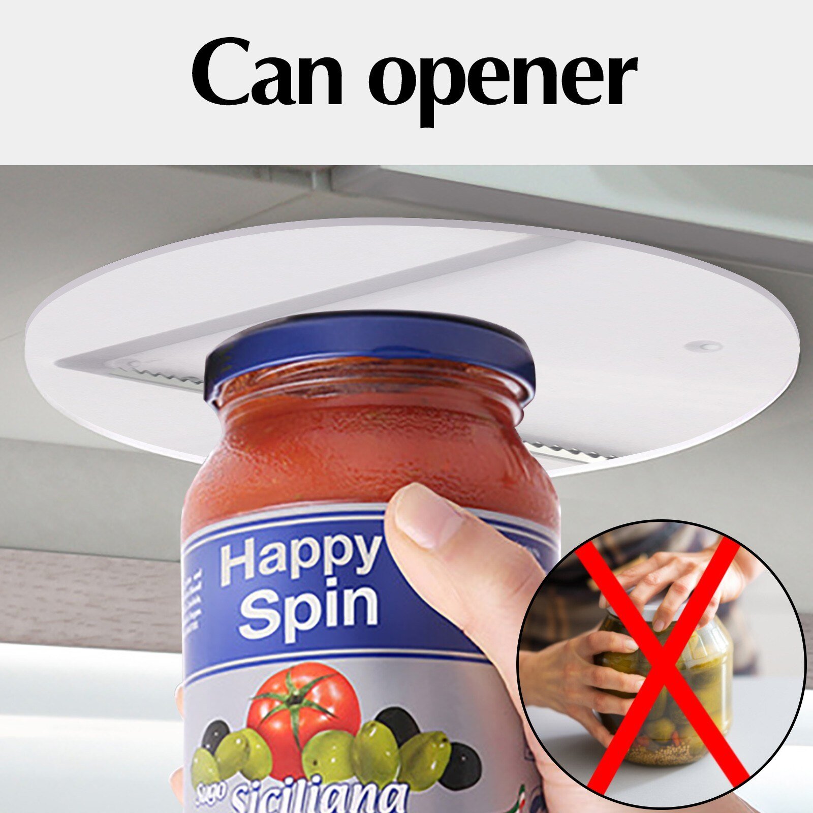 [🔥Summer Hot Sales-48%OFF]Jar Opener Multi-function Cap Opener Under Cabinet