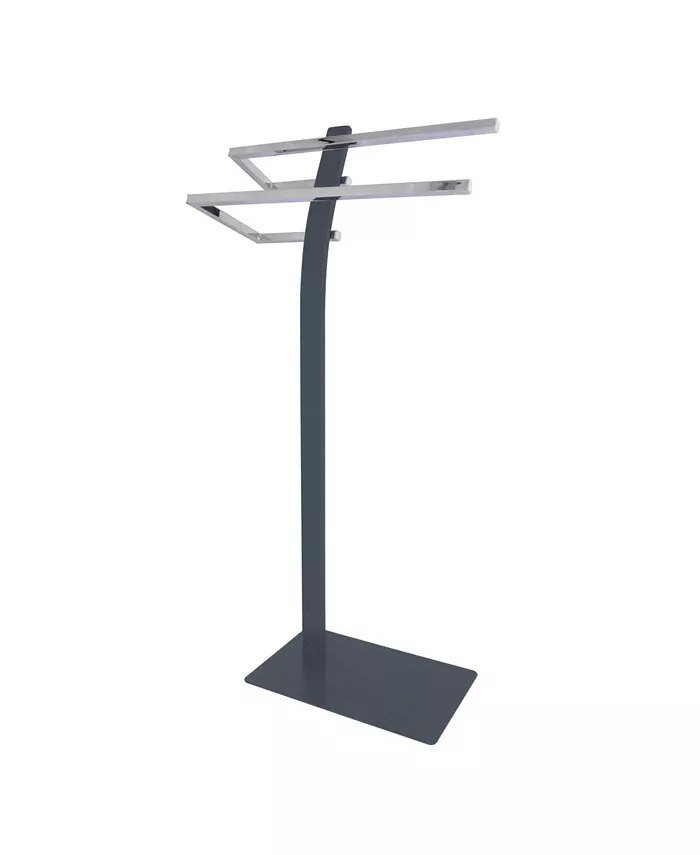 Kingston Brass Pedestal Dual Towel Rack in Chrome
