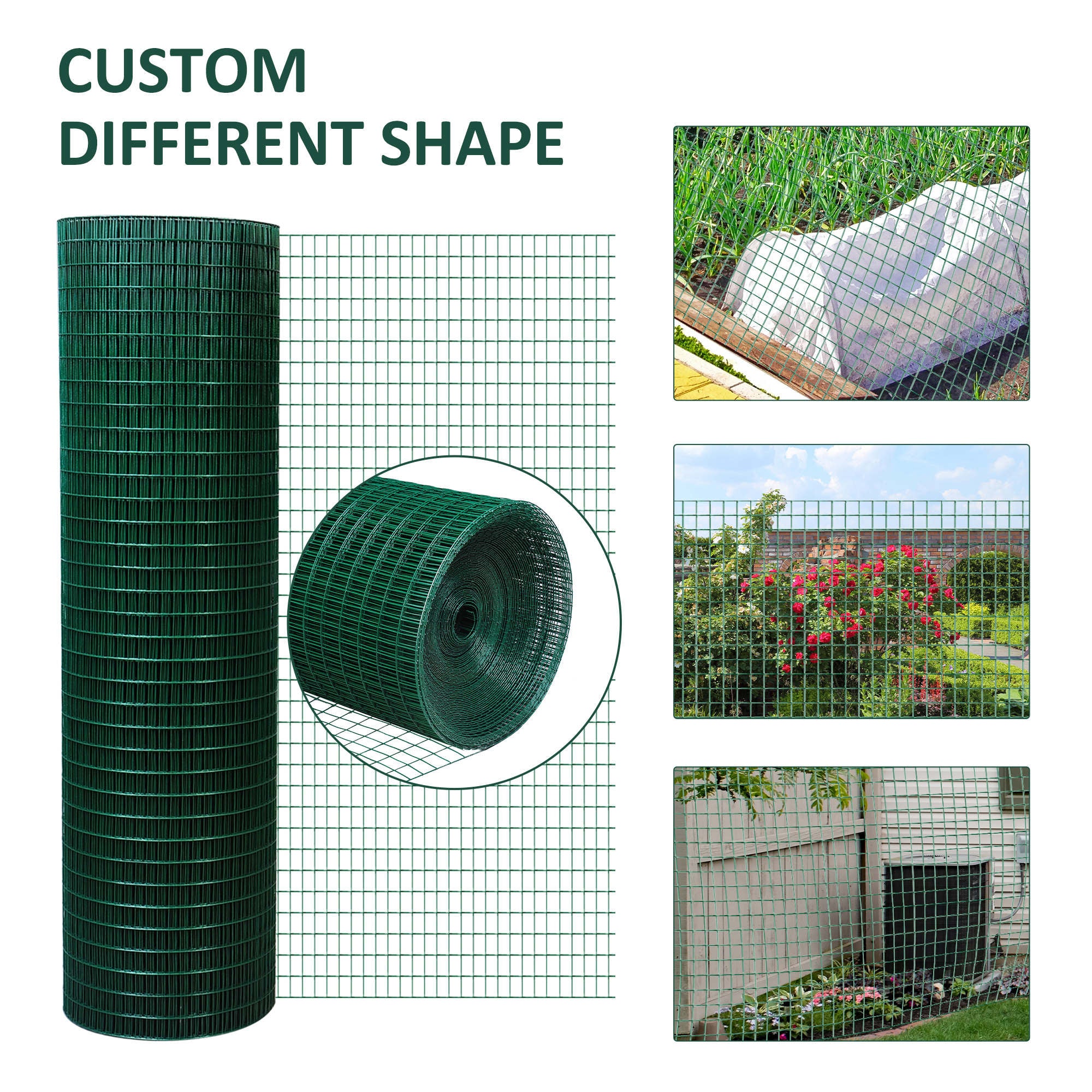 PawHut Coated Wire Mesh Fencing for Protecting Vegetables and Animals