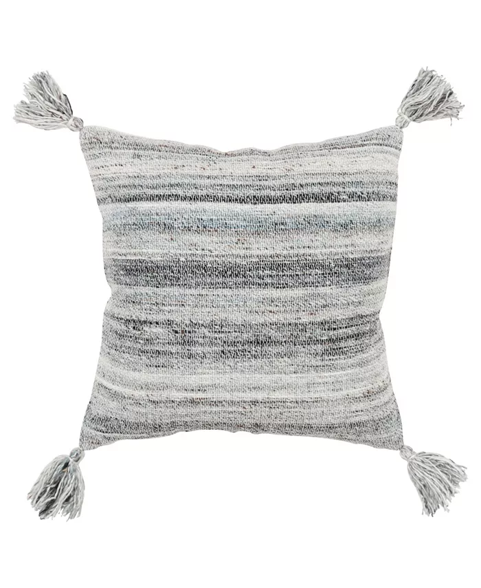 Rizzy Home Stripe Polyester Filled Decorative Pillow， 20