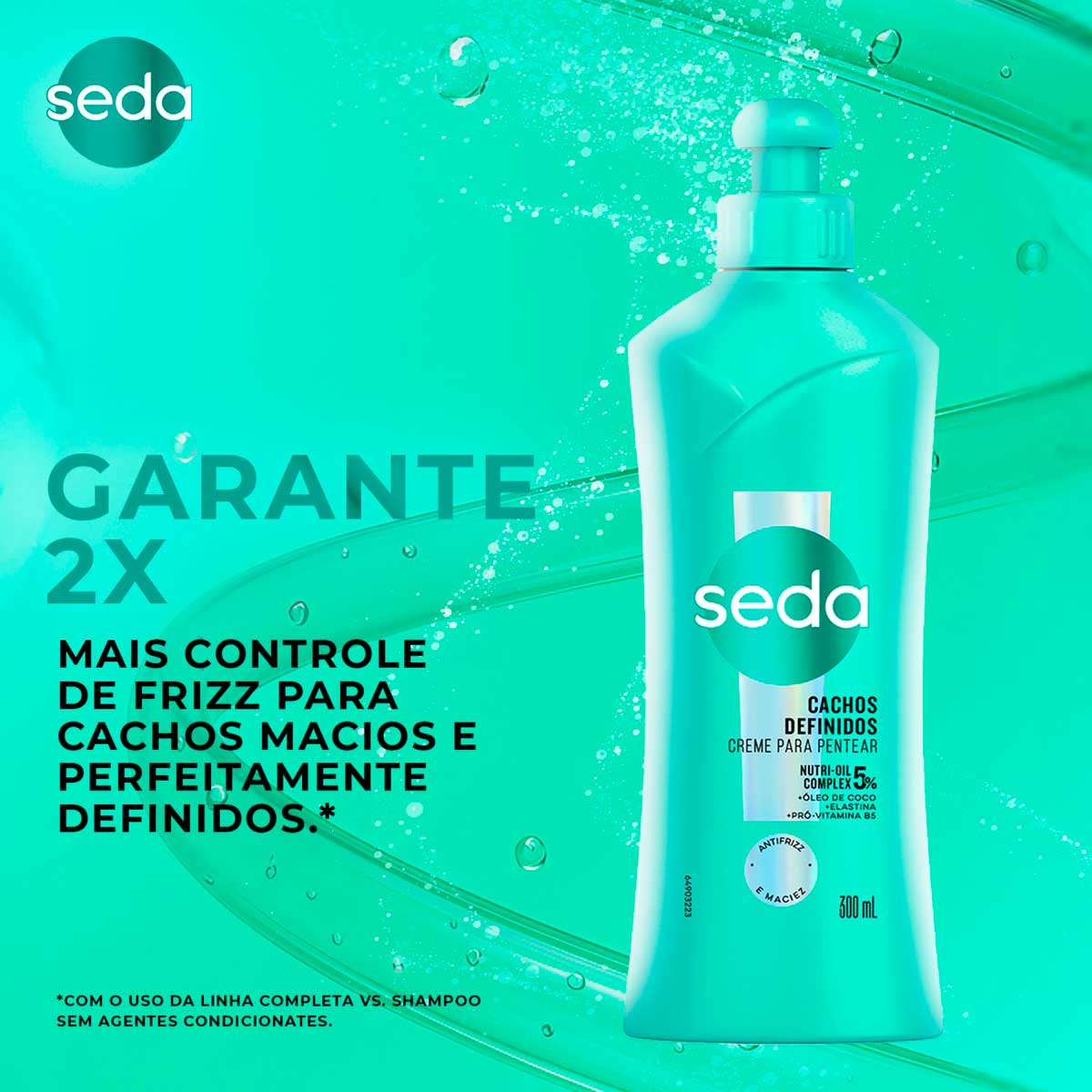 Creme para Pentear Seda  Cachos Definidos 300ml