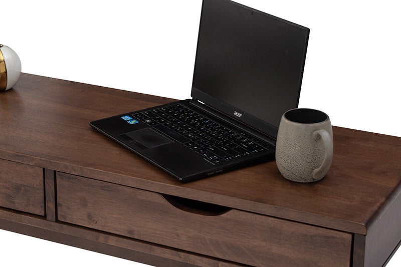 LAMAR Console Table with 2 Drawers 122cm - Walnut