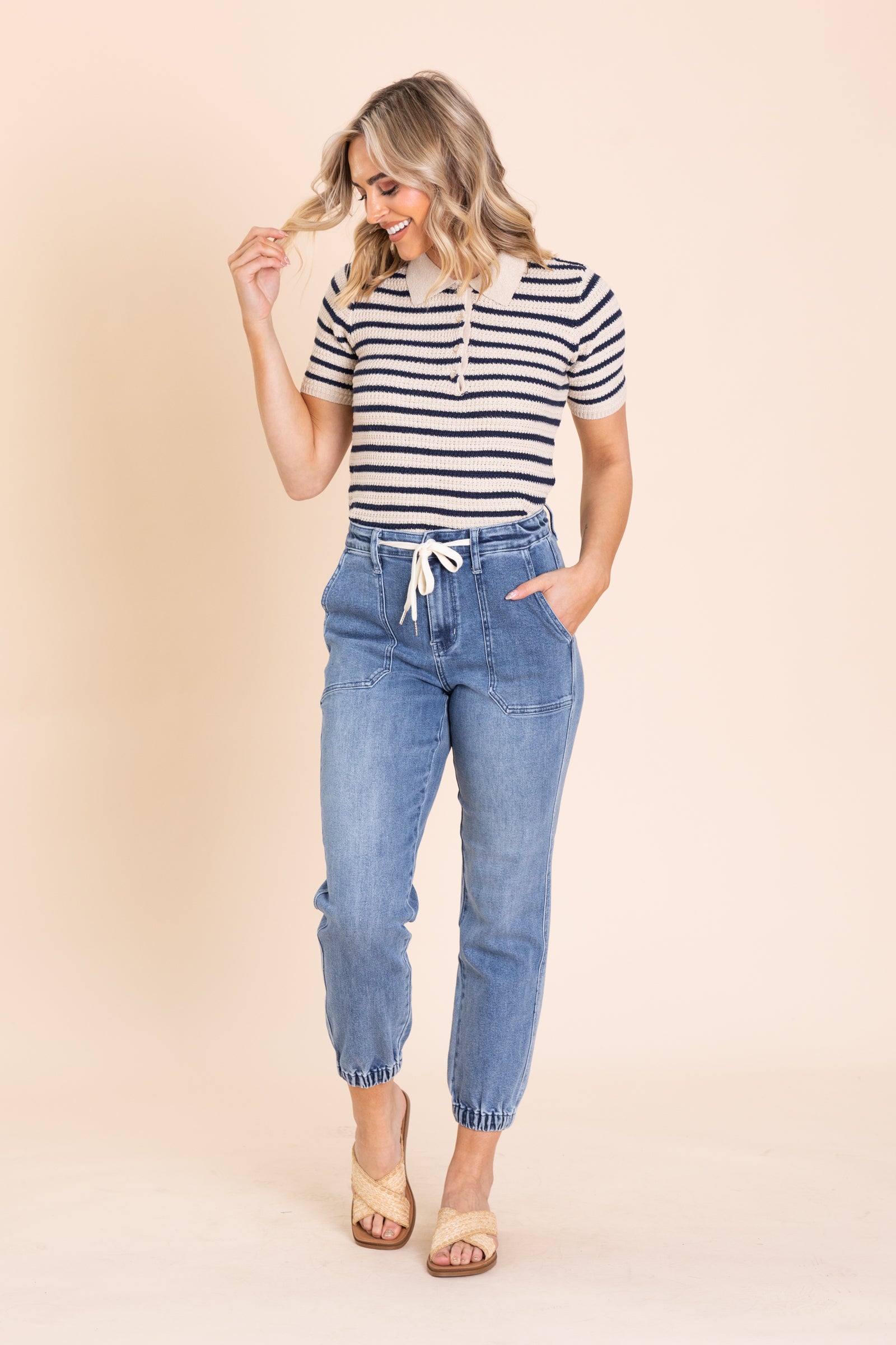 Judy Blue Medium Wash Denim Jogger