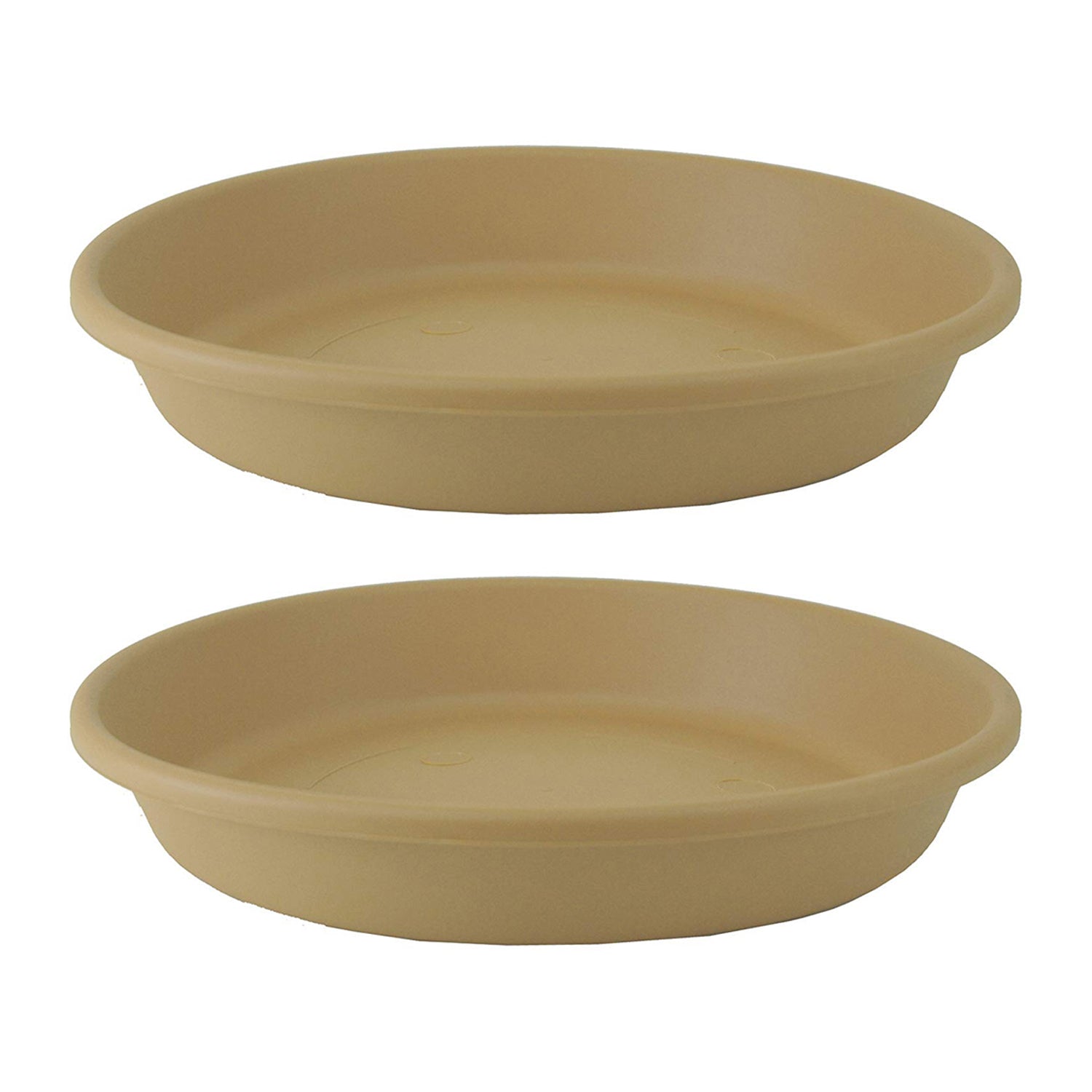 The HC Companies 21 In Planter Saucer for Classic Pots, Sandstone, 2 Pack
