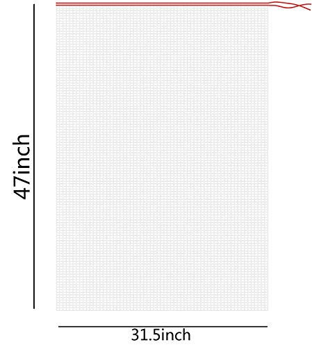 2PCS Insect Barrier Fine Plant Netting Covers- 47×31.5in Garden Pest Bugs Bird Mesh Netting Bags with Drawstring for Protecting Fruit Trees Plants from Cicadas Squirrels Birds Animals