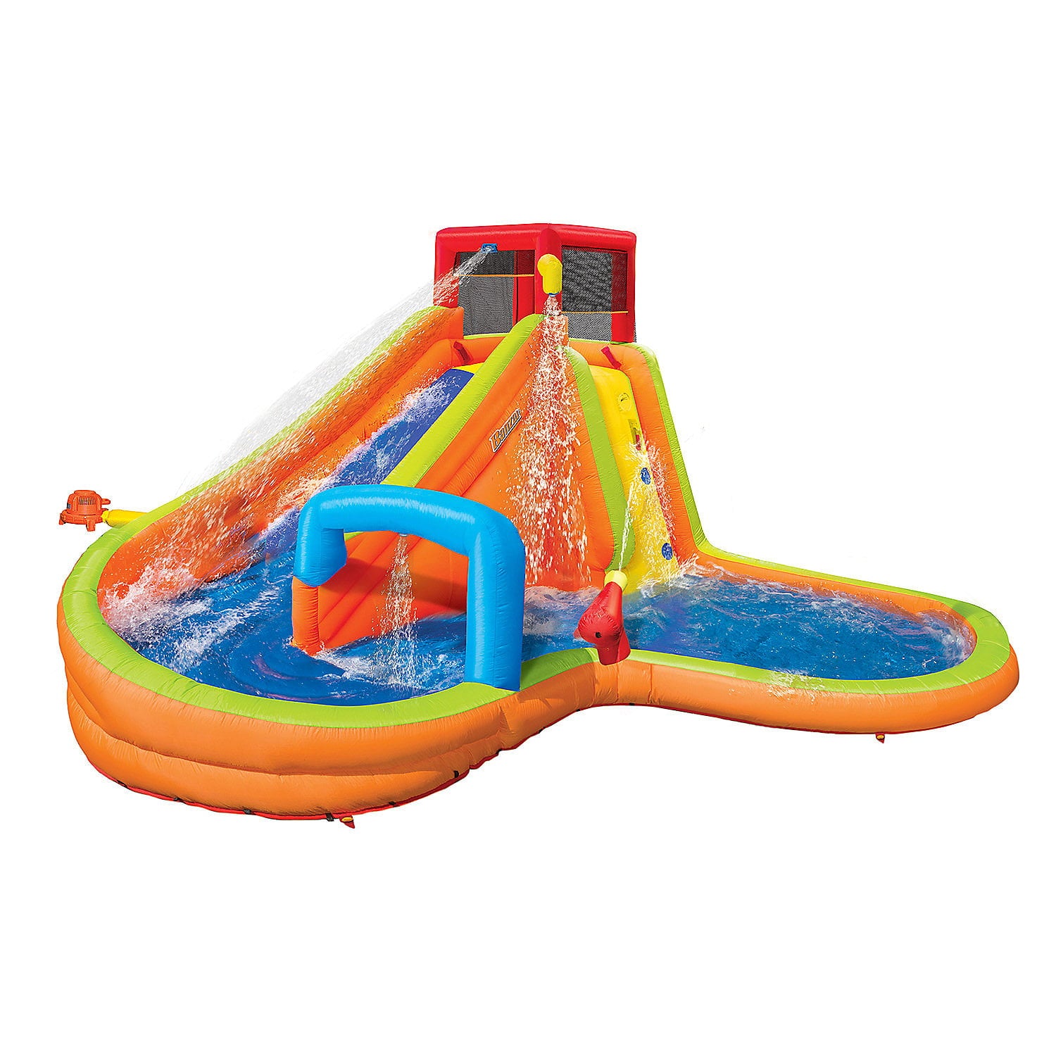 Fun Express Banzai Lazy River Inflatable Outdoor Adventure Water Park Slide and Splash Pool