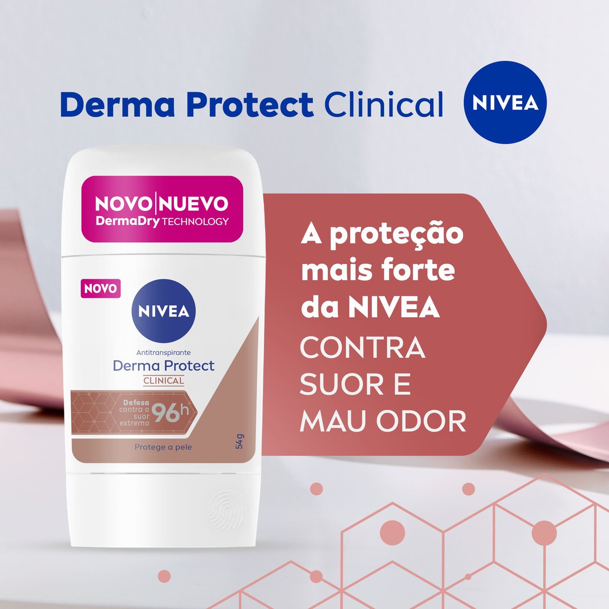 Antitranspirante em Barra Nivea Derma Protect Clinical 54g