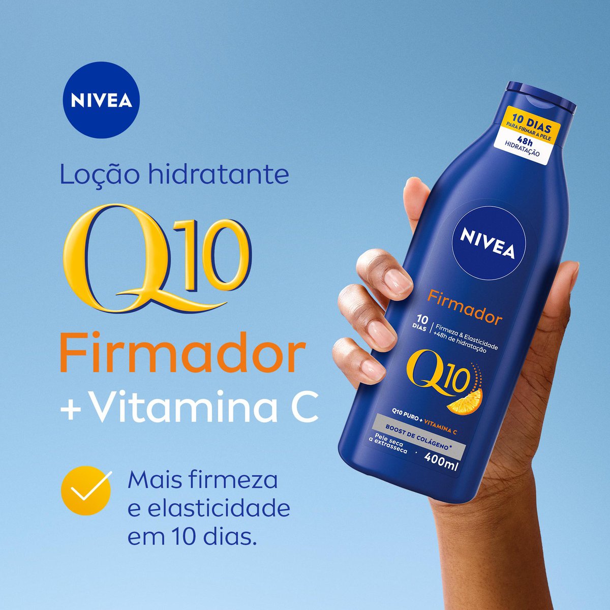Locao Hidratante Firmador NIVEA Q10 + Vitamina C Pele Seca 400ml