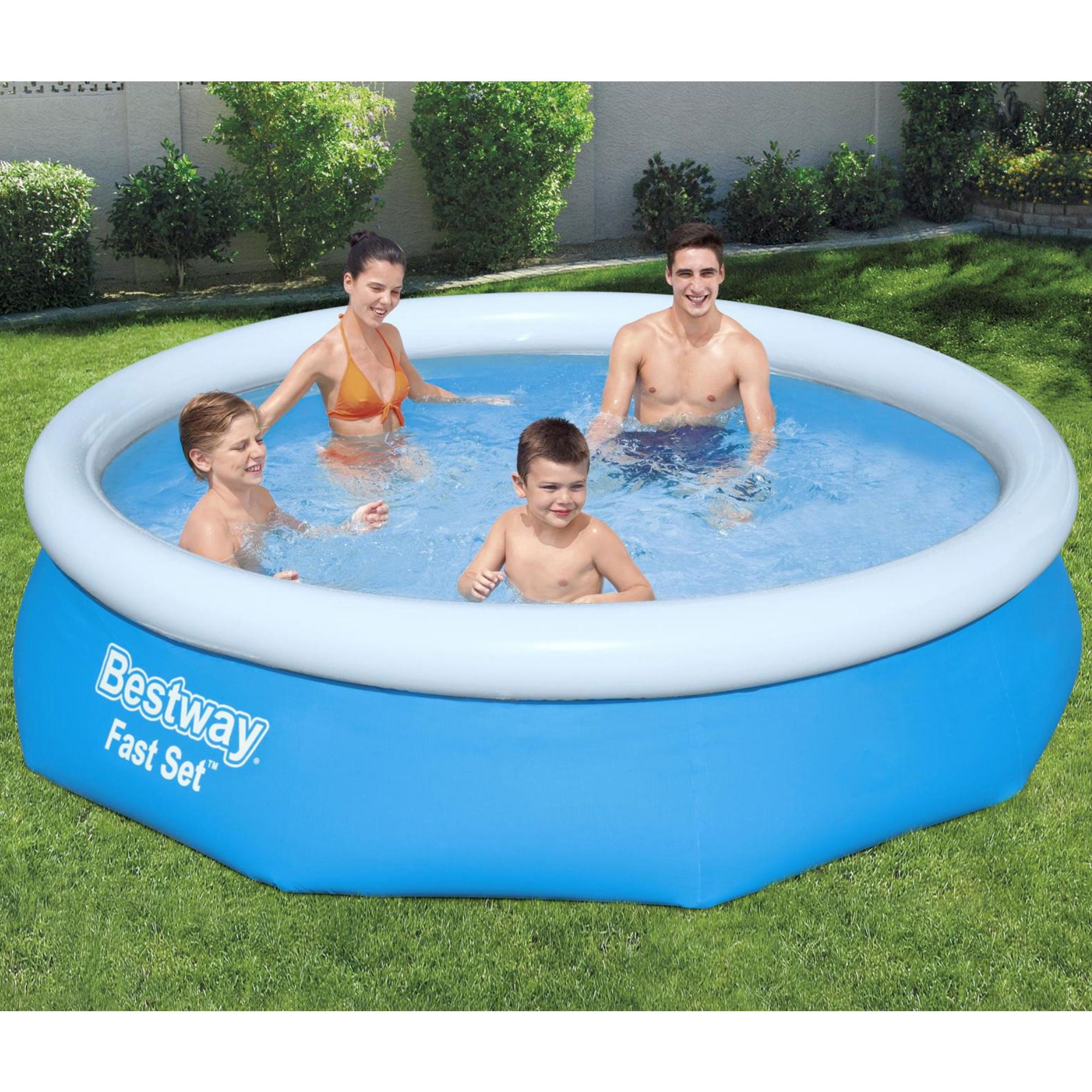 Bestway Fast Set Swimming Pool Set with 330 GPH Filter Pump， 10' x 30