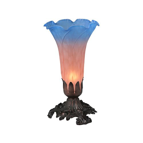 Meyda  11235 Stained Glass /  Accent Table Lamp From The Lilies Collection -
